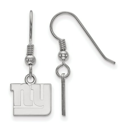 - New York Giants Sterling Silver Small Logo Dangle Earrings - No Size