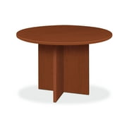 HON BL Series Conference Table, Round, X-Base, 48" Diameter, Medium Cherry Finish
