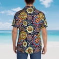 thumbnail image 3 of Lsque Colorful Compasses pattern Hawaiian Shirt for Men, Unisex Summer Beach Casual Short Sleeve Button Down Shirts-X-Large, 3 of 9