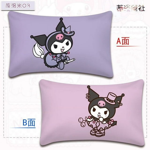 Sanrio Cartoon Cute Kuromi Hello Kitty Pillow Case Adult Children Home Student Dormitory Single Pillowcase Double-sided Pattern LUHAN