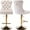 Beige&Gold, variant on JESTOP Swivel Bar Stools Set of 2, Velvet Counter Height Bar Stools for Kitchen Island, Adjustable Bar Chairs Barstools, Tufted Back, Metal Base