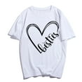 thumbnail image 2 of Bestie Shirt Best Friend Shirts Casual Love Heart Graphics Shirt Short Sleeve Summer Tee Women Tops Gift White XX-Large, 2 of 4