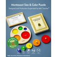 thumbnail image 3 of Boby Montessori Rompecabezas de círculos múltiples Perilla de tablero Rompecabezas de madera Rompecabezas de formas geométricas Material de educación temprana Juguete sensorial para niños pequeños Cla, 3 of 7