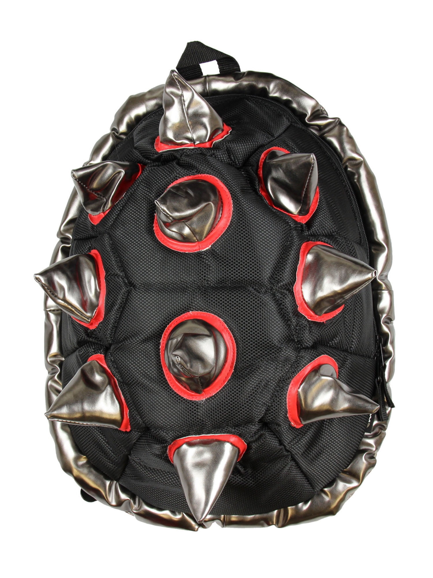 BioDomes Spiked Black-Red Turtle Shell Backpack 19"