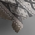 thumbnail image 5 of Black Geometric Diamond Striped Pattern Square Tablecloth,Waterproof Square Table Cover,Wipeable Spillproof Washable Table Cover for Home Kitchen Party Decor 52"x52"(132x132cm), 5 of 6