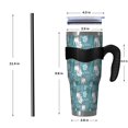 thumbnail image 4 of 40oz Tumbler,Blue Christmas Polar Bear Pattern Insulated Tumblers with Removable Handle,Stainless Steel Double Vacuum Coffee Tumbler Cup with Straw for Home,Office,Travel,Party, 4 of 5
