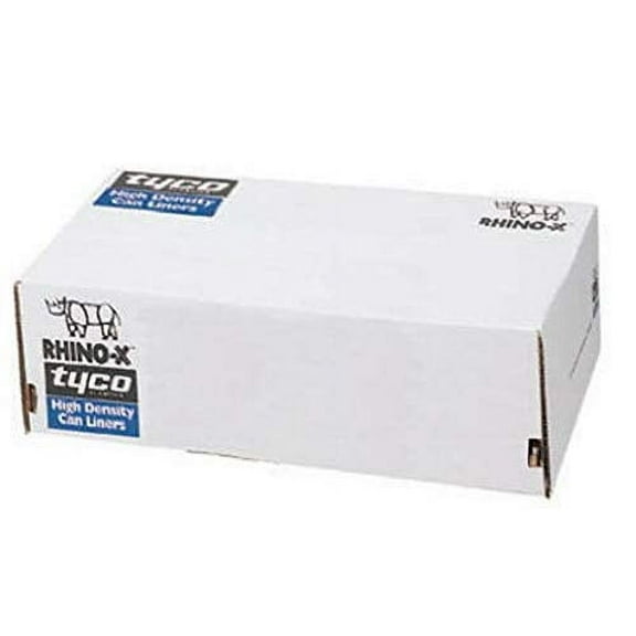 Berry Plastics HR303710N Rhino-X High Density Polyethylene Coreless Roll Can Liner, 20-30 Gallon Capacity, 10 Micron Thick, 37" Length x 30" Width, Natural (Case of 500)