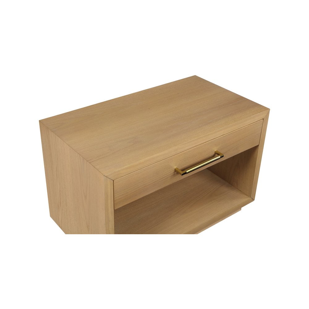 Meridian Furniture Avery Oak Wood Veneer Night Stand