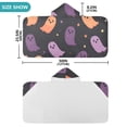 thumbnail image 4 of Yayeee Kids Hooded Towels Toddler Soft Absorbent Beach Bathing Wrap 50" x 23.5", Halloween Purple Ghosts, 4 of 5