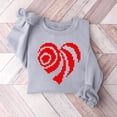 thumbnail image 1 of Meichang Chandails en Molleton pour Femmes Chandail en Molleton de la Saint-Valentin Chandail en Molleton Imprimé Cœur Manches Longues Col Rond Décontracté, 1 of 3