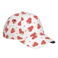 thumbnail image 3 of Balery Baseball Cap Adjustable Size for Running Workouts and Outdoor Activities All Seasons Dad Hat(Hand Drawn Strawberry), 3 of 9