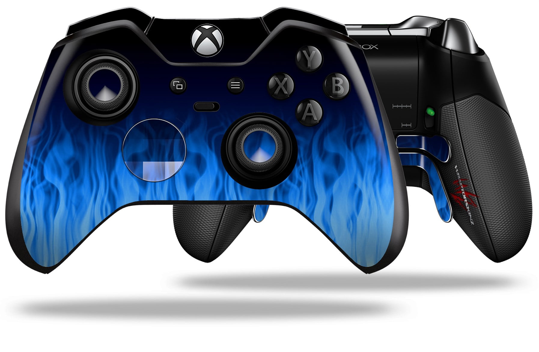 Fire Blue Decal Style Skin fits Microsoft XBOX One ELITE Wireless
