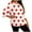 White, variant on purcolt Womens Heart Print Oversized Tops Plus Size 3/4 Sleeve Crew Neck Graphic Tees Casual Loose Fit T Shirts