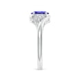 thumbnail image 3 of Angara Natural 0.8 Ct. Tanzanite with Diamond Classic Ring in 14K White Gold for Women (Ring Size: 3), 3 of 9