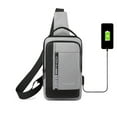 thumbnail image 4 of Stylago Crossbody Sling Backpacks for Men Casual Shoulder Daypack Chest Bags with USB Charger Port for Camping Biking Travel Grey, 4 of 5