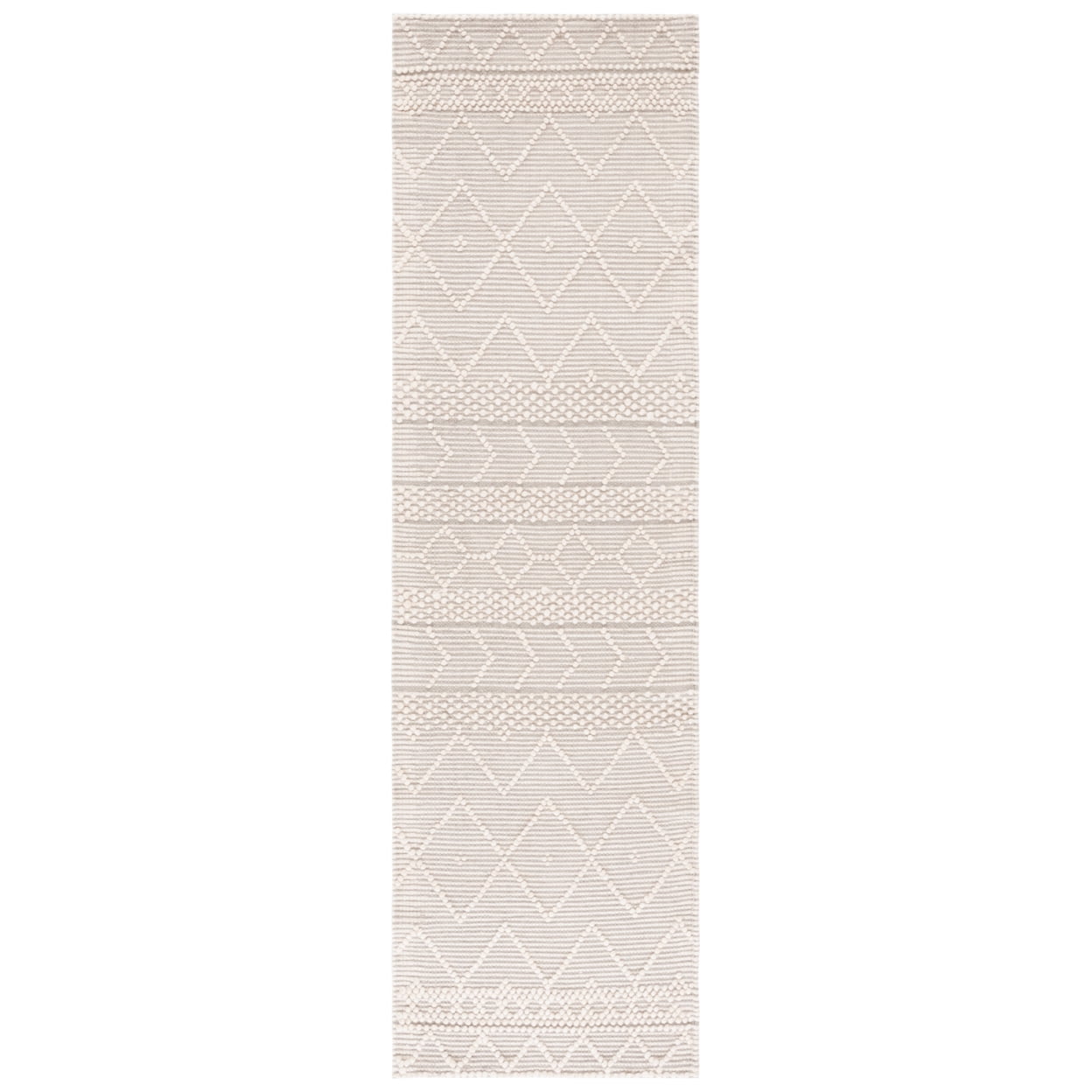 SAFAVIEH Natura Joshua Geometric Area Rug, Ivory/Grey, 4' x 6'