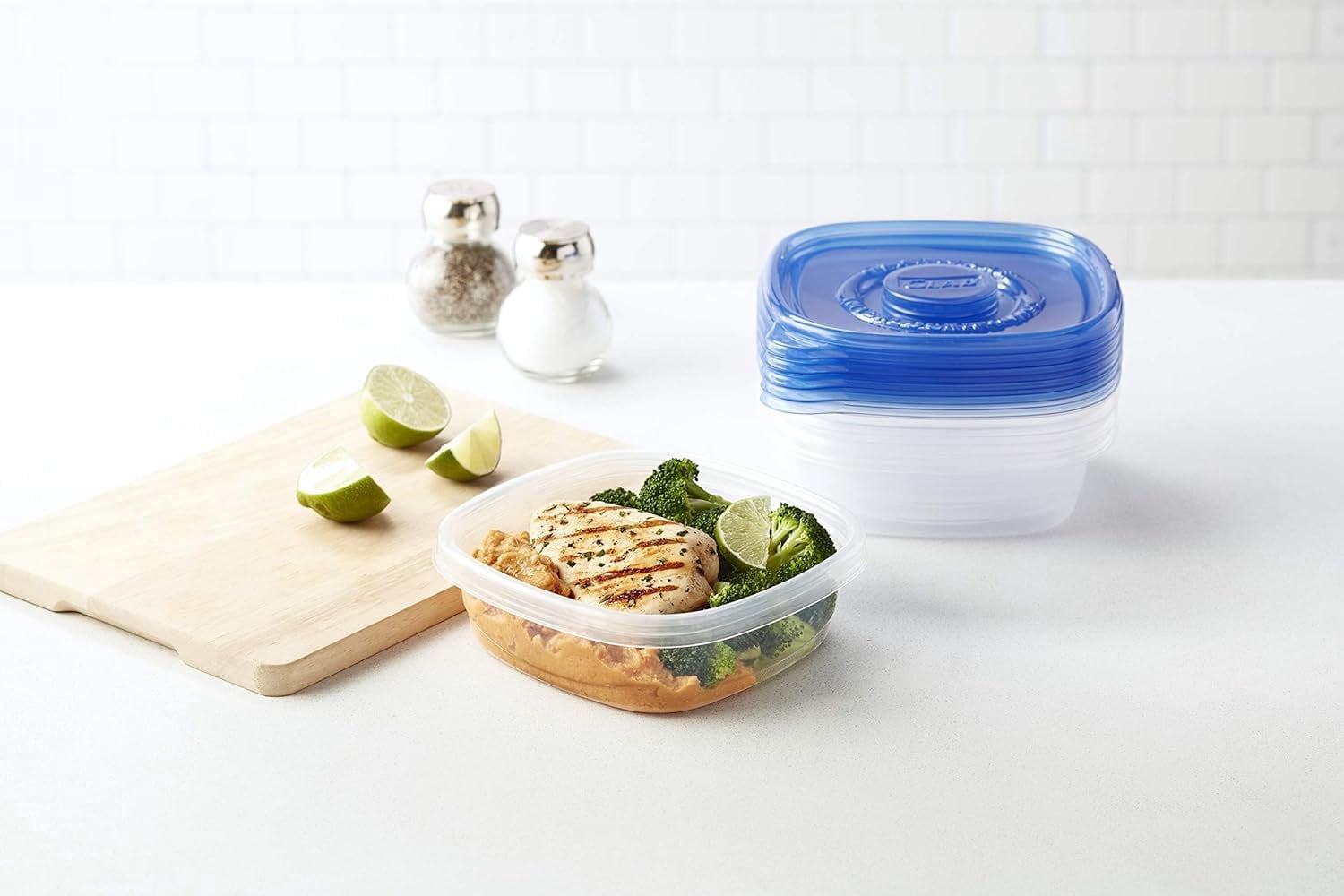Glad Blue Plastic Airtight Grain Food Storage Container (5 Count)