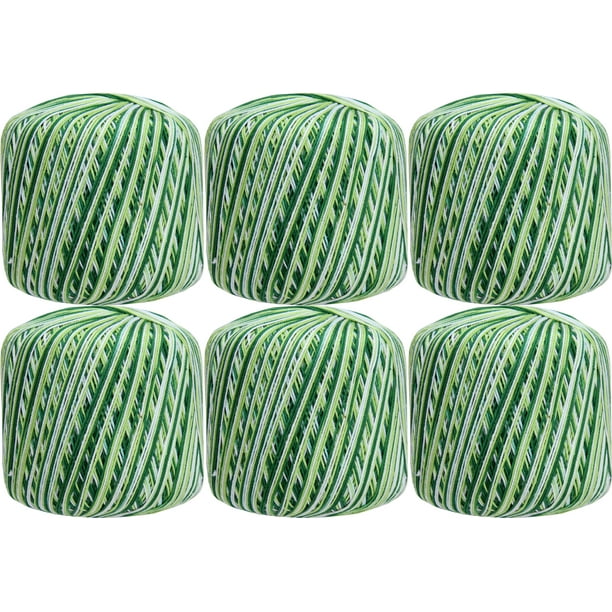 6 Ball Pack Threadart 100 Pure Cotton Multicolor Crochet Thread Size