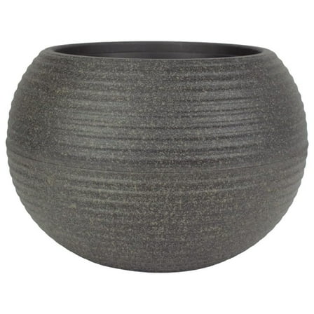 The HC Companies 12 Inch Atlas Sphere Planter, Round Plastic Plant Pot, Brown