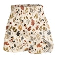thumbnail image 4 of Domzest Women's Pleated Athletic Skirts High Waisted Tennis Skirt Bohemian Floral Print designs for Golf Running Workout Beige 5XL, 4 of 6