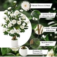 thumbnail image 6 of Lyacmy 3FT 2 Pack White Camellia Artificial Tree in Pot, Artificial Plants Indoor Outdoor for Home Decor, 6 of 8