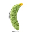 thumbnail image 3 of Juguete masticable con forma de plátano y cuerda para gatos y perros pequeños, con chirriador, material tejido de fibra natural, diseño curvo, verde o amarillo, 17.5 cm., 3 of 7