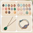thumbnail image 4 of 15 Styles 25x18mm Gemstone Cabochons Oval Stone Gem Flatback Gemstones Beads Quartz Chakra Stones for Bracelet Necklace Earring Pendant Jewelry DIY Craft Making Colorful, 4 of 6