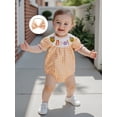 thumbnail image 6 of BemeyourBBs Baby Girl Halloween Outfits Embroidery Smocked Romper + Headband, 6 of 8