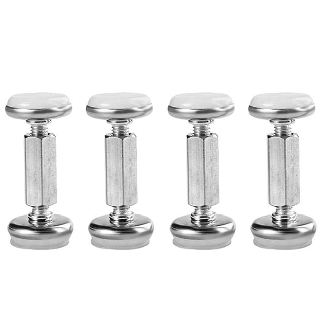 Milisten 4 Pcs Fixateurs de Chevet en Acier Inoxydable Stabilisateur Mural Réglable Outil Antidérapant Robuste pour Chambre à Coucher