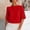 Red, variant on Dolkfu Short Sleeve Summer Tops for Women 2026 Black Pull-on Business Casual Crew Neck T-Shirts Ornamental Button Solid Office Wear Tops Black,L