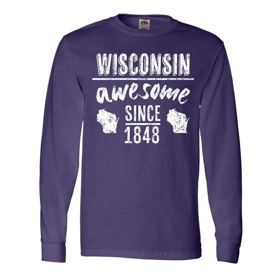 Inktastic Wisconsin Awesome Since 1848 Long Sleeve T-Shirt