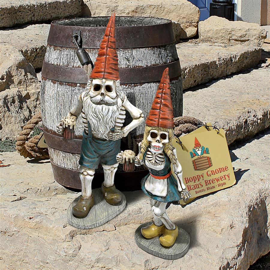 Bavarian Oktoberfest Skeleton Gnome: Set by Design Toscano