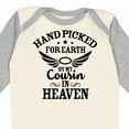 thumbnail image 4 of Inktastic Handpicked for Earth by My Cousin in Heaven with Angel Wings Boys or Girls Long Sleeve Baby Bodysuit, 4 of 5