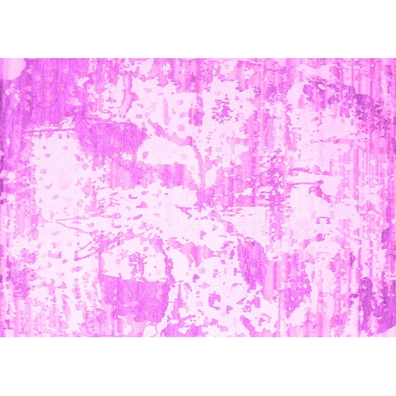 Ahgly Company Indoor Rectangle Abstract Pink Contemporary Area Rugs, 5' x 7'