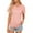 Pink, variant on Duoif Women's Tops Women's Summer Solid Color Round Neck Pleated Short Sleeve T Shirt Top Tshirts Shirts for Women Black L