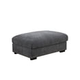 thumbnail image 6 of Oliver Polyester Sectional Sofa Couch w/Ottoman & Cup holder & Charger Dark Gray, 6 of 11