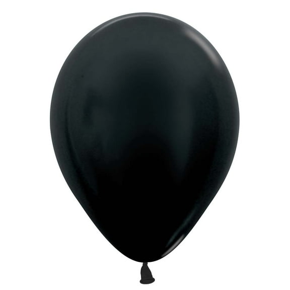 11 inch Sempertex Metallic Black Latex Balloons (100 Pack) - Party Supplies Decorations