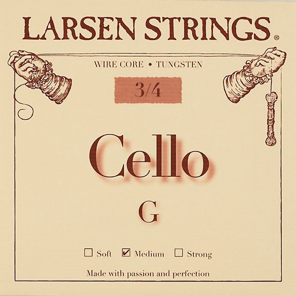 Larsen Strings Original Cello G String 3/4 Size, Medium Tungsten, Ball End