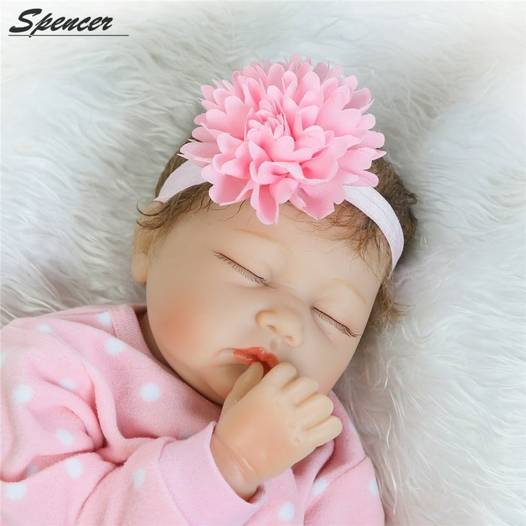 Pink Silicone Gel 55CM Reborn Baby Doll Toys For Girls, 48x23x14cm