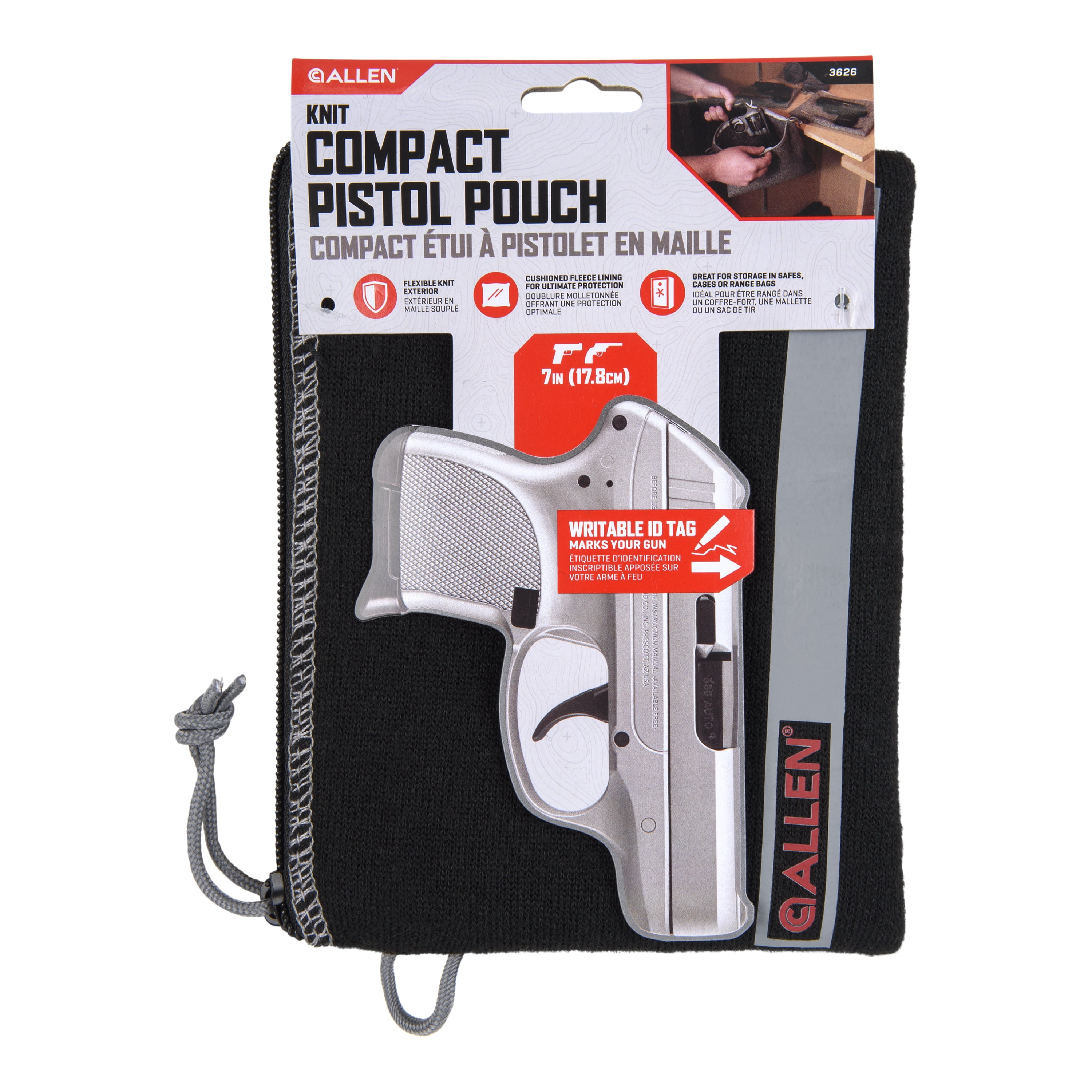 Allen Company Lockable Firearm Storage Pouch, 5"-7" Firearms, 2-Pack