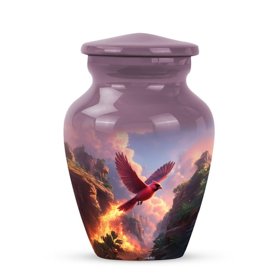Cardinal Bird Keepsake Urns for Ashes Small – Keepsakes for Ashes Women & Men – Funeral Urns for Adult Male and Female 3 Inch – Travel Keepsake for Burial and Memorial