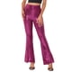 thumbnail image 1 of Pantalones de campana brillantes y ajustados con lentejuelas INSPIRE CHIC para mujer en color rosa intenso, 1 of 6
