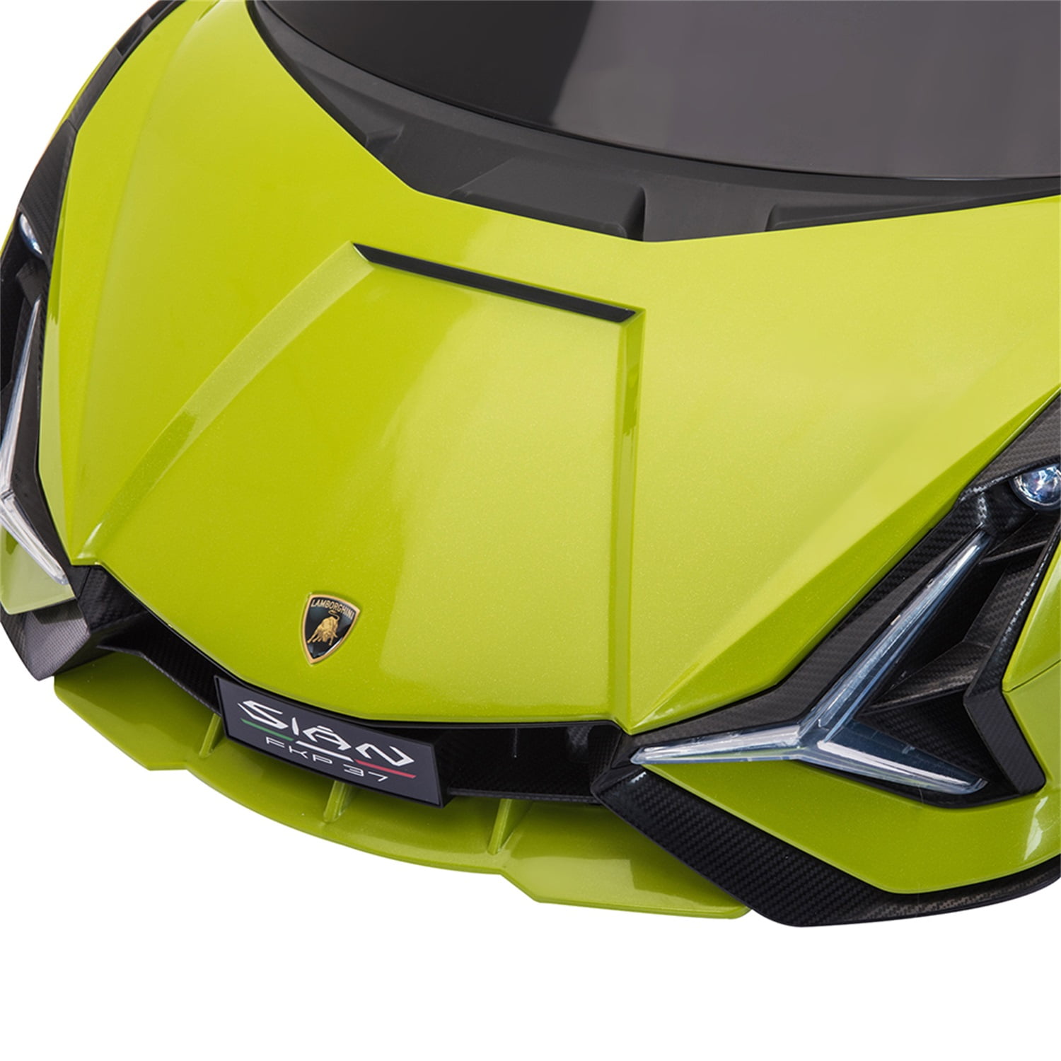 CIPACHO Kids Electric Ride On 12V Licensed Lamborghini SIAN Battery Powered Sports Car Toy with 2 Speeds, Parent Control, Sound System, Green