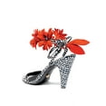 thumbnail image 2 of Cecelia New York Sonah White Black Red Flower Ankle Wrap HIgh Heeled Sandals (WHTBLKCNARED, 6.5), 2 of 3