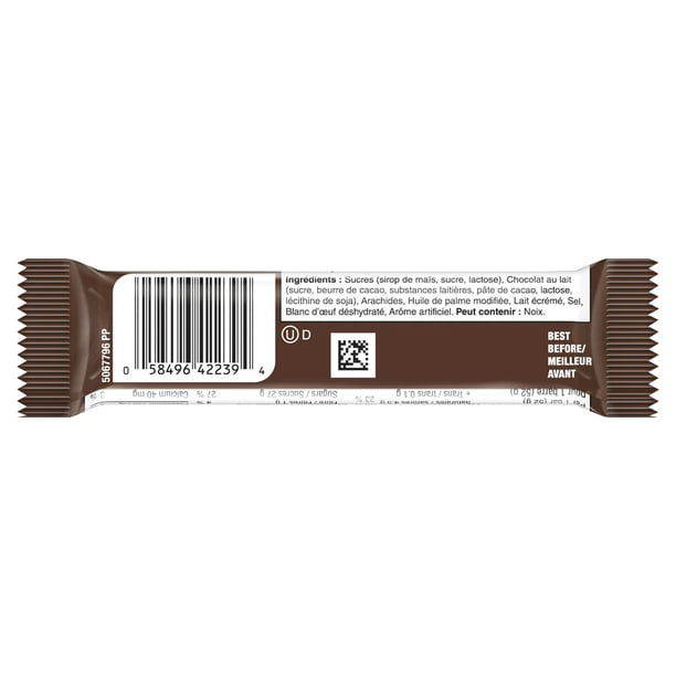 Barre de chocolat Snickers, format pleine grandeur, barre, 52 g 1 barre, 52  g