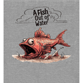 thumbnail image 2 of Fish Out of Water Youth Heather Gray Crew Neck Short Sleeve Tee-Medium, 2 of 2