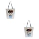 thumbnail image 3 of Jumpingount Cool Black Girl Bolso de lona - Estilo afro Exquisita artesanía Bolsos de gran capacidad Damas hl2111 hl2111 2Conjunto, 3 of 6