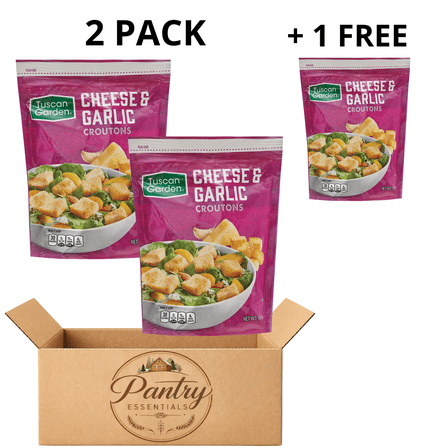 Tuscan Garden Cheese and Garlic Croutons, 5 oz ,2-Pack