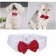thumbnail image 1 of Pajarita de algodón Perro Gato, Cachorro Collar formal Pajarita Collar Nudo ajustable, Mariposa para fiesta de boda, 1 of 5