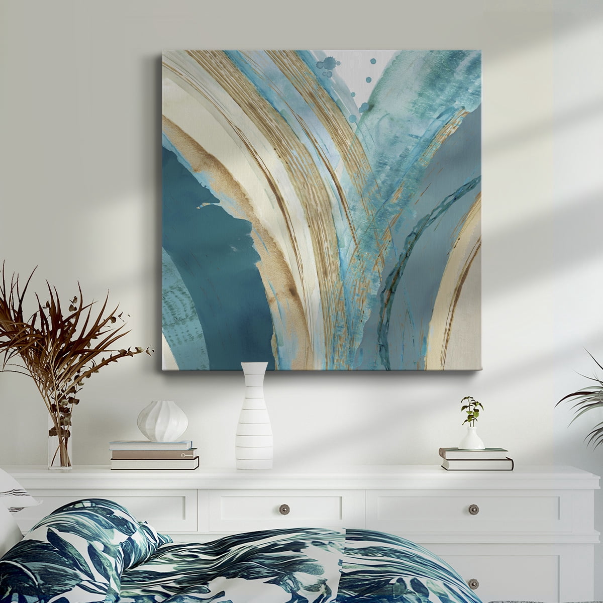 Wexford Home Making Blue Waves IV-Premium Gallery Wrapped Canvas, 16" x 16" - Ready to Hang